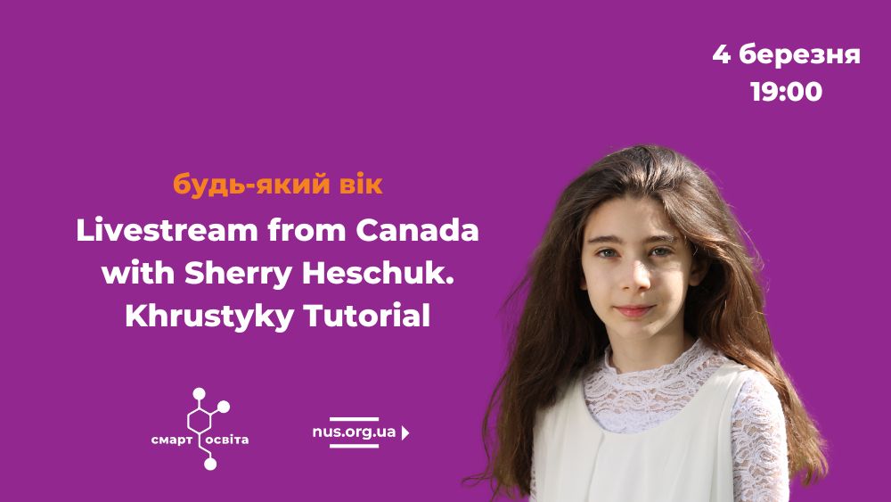 Livestream from Canada with Sherry Heschuk. Khrustyky Tutorial